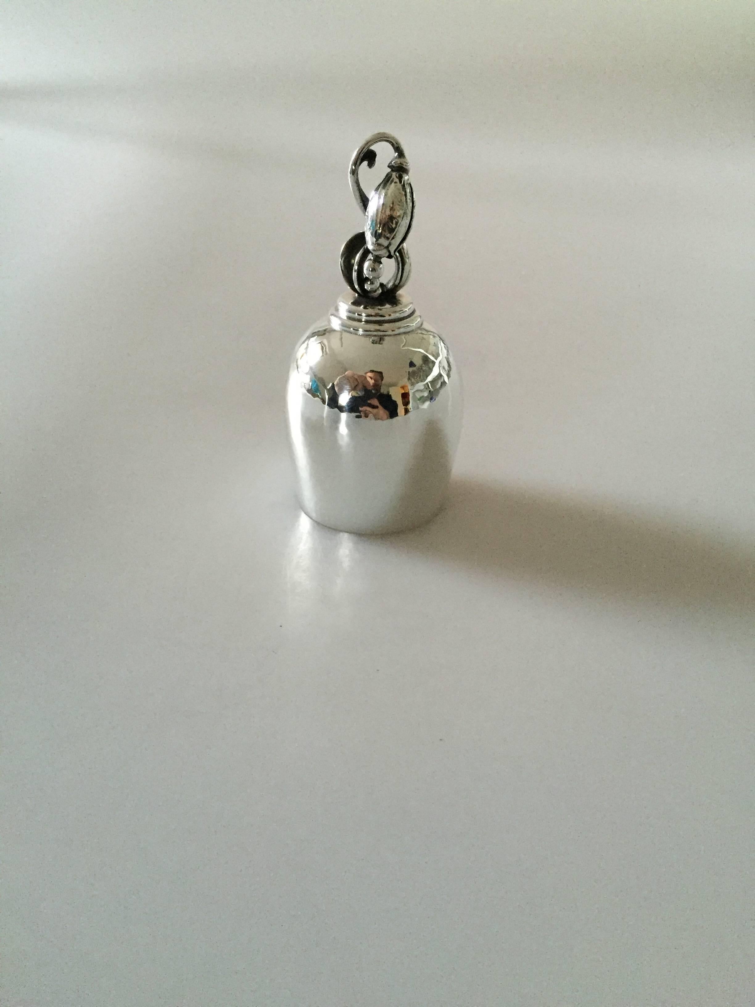Georg Jensen Sterling Silver Blossom Table Bell In Excellent Condition In Copenhagen, DK