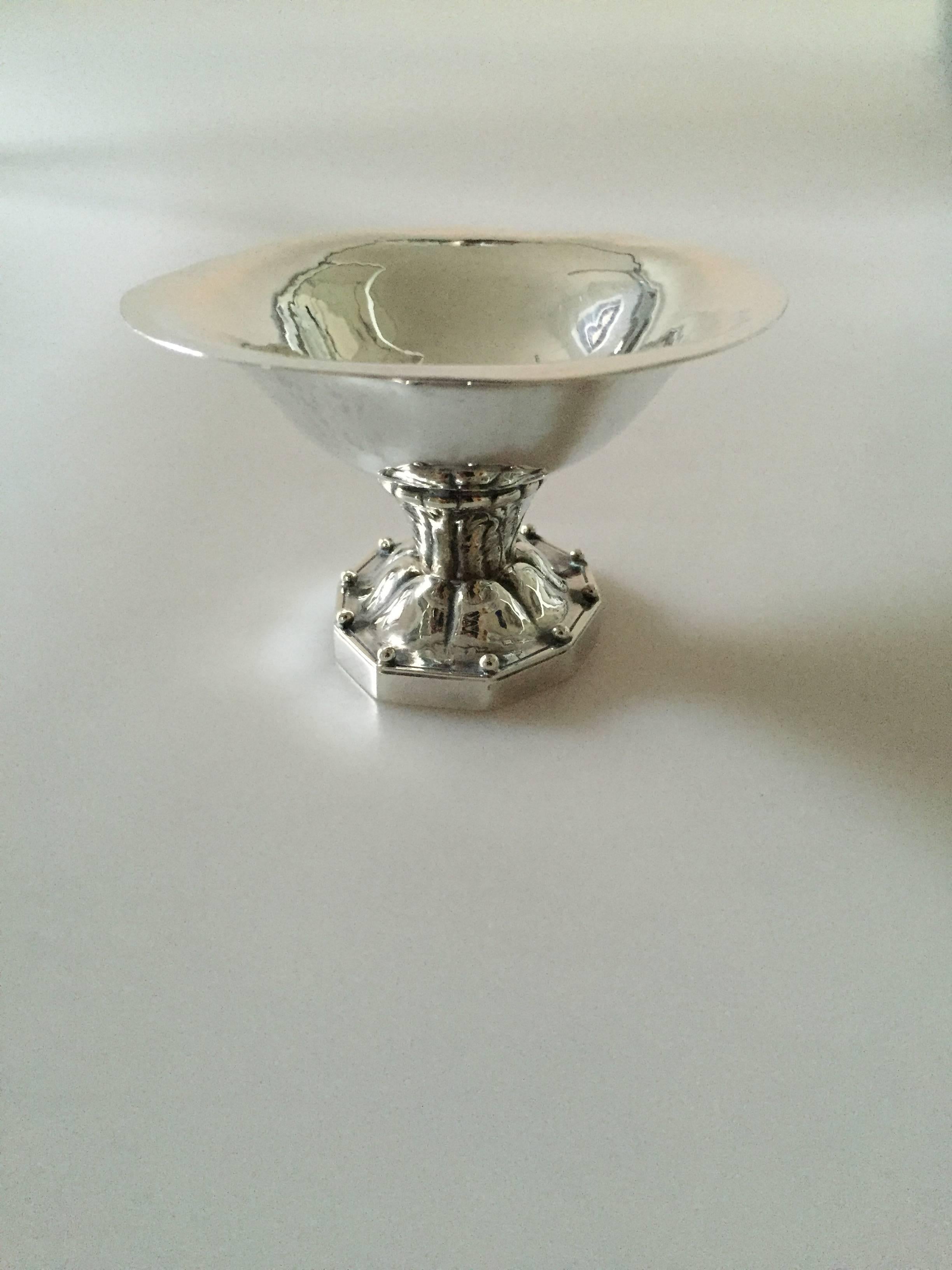 Georg Jensen Sterling Silver Footed Bowl #42D For Sale 1