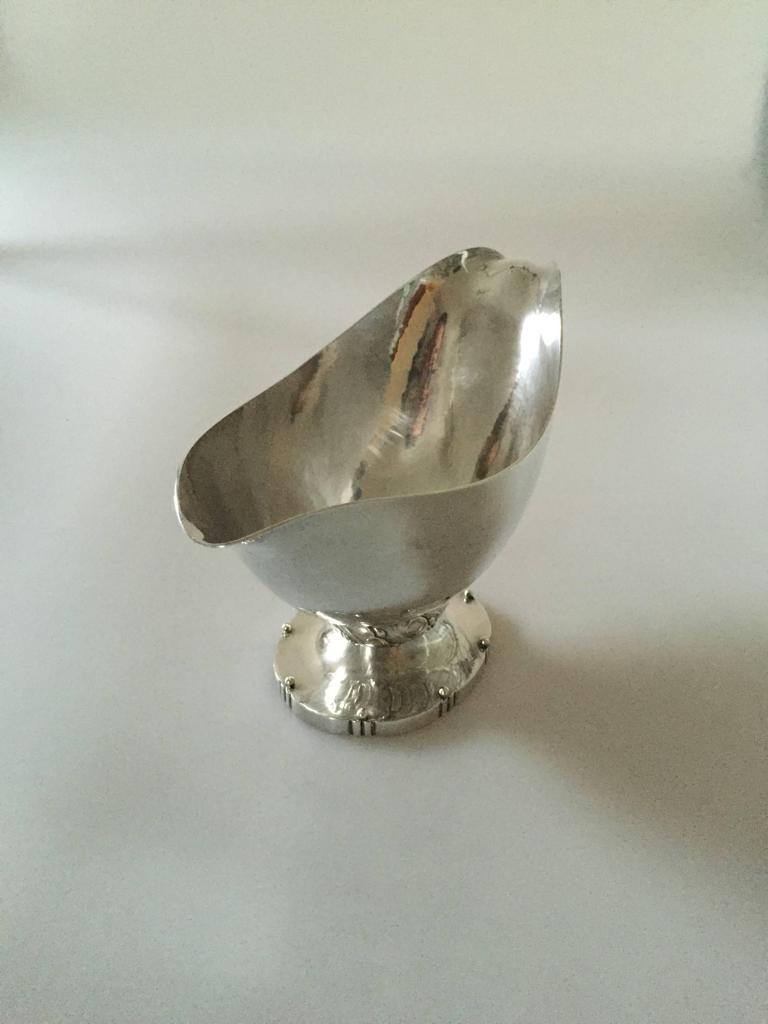 20th Century Georg Jensen Sterling Silver Sauce Boat For Sale