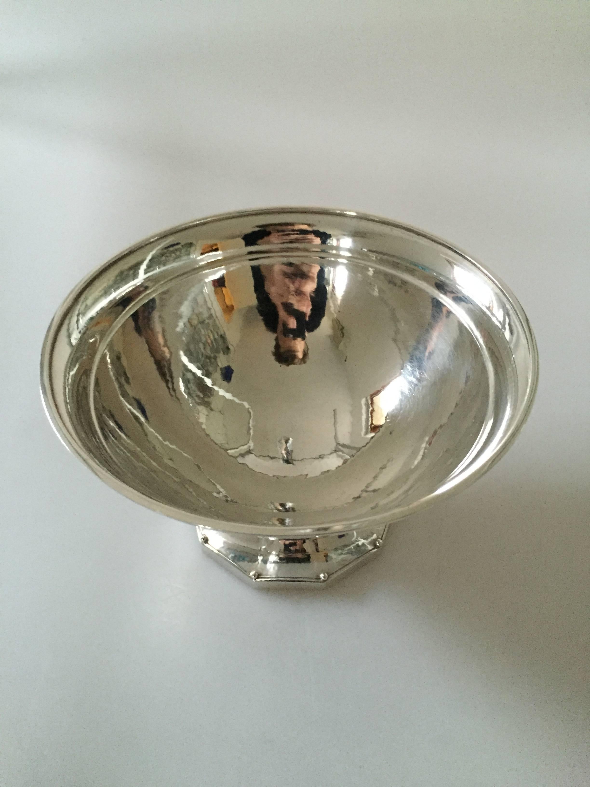 Danish Georg Jensen Sterling Silver Footed Bowl For Sale