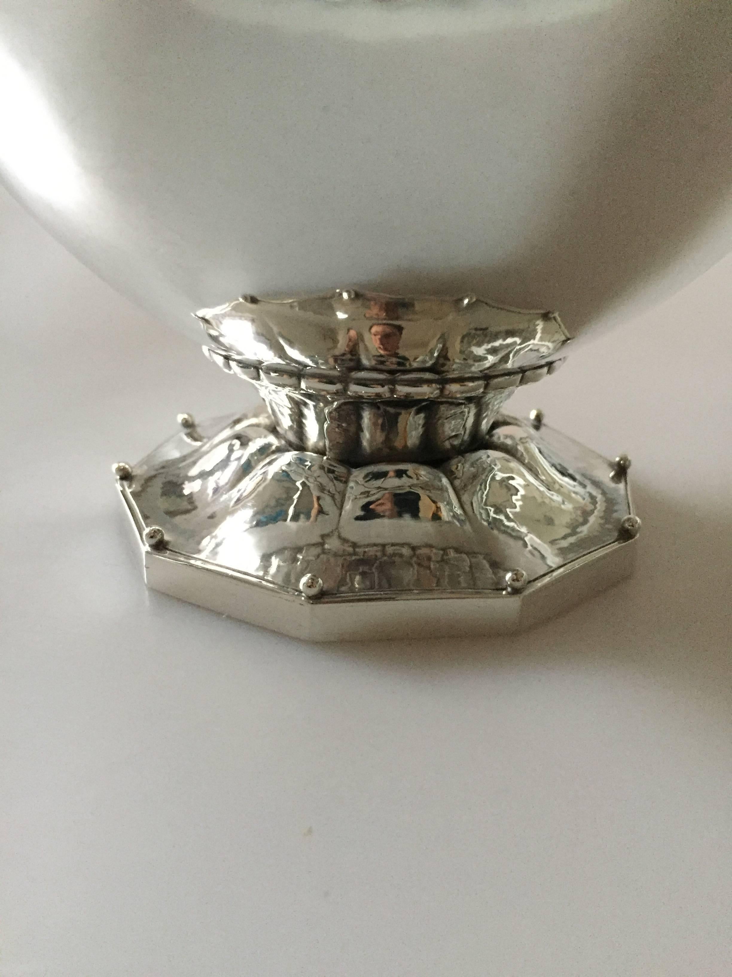 20th Century Georg Jensen Sterling Silver Footed Bowl For Sale