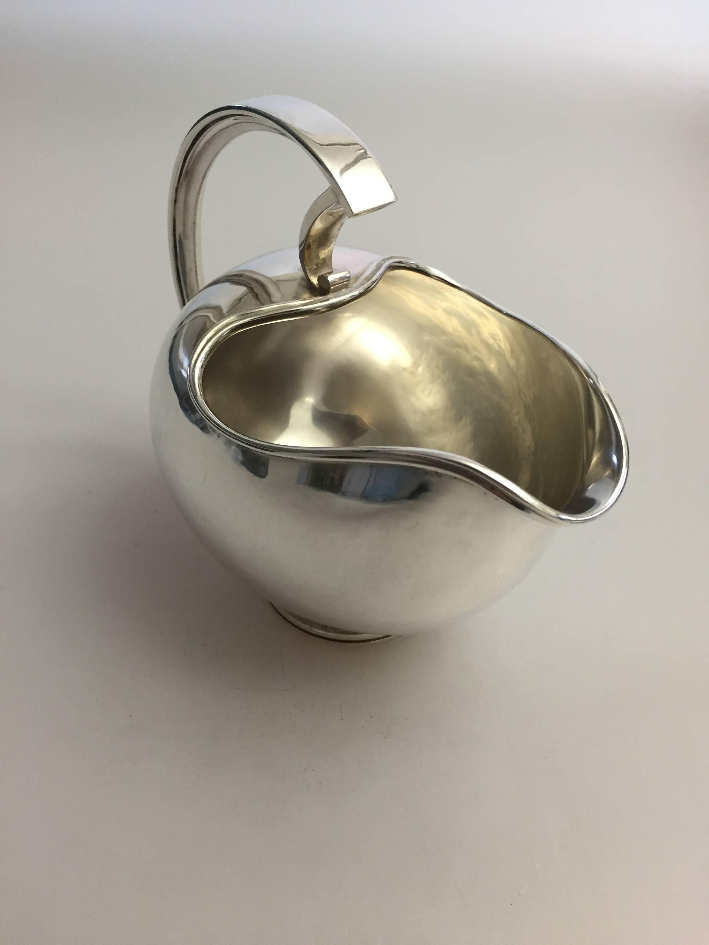 Georg Jensen Sterling Silver Harald Nielsen Pitcher or Sauceboat In Excellent Condition In Copenhagen, DK