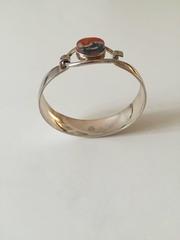 N.E. From Danish Sterling Silver Bracelet with Tricolored Colored Stone