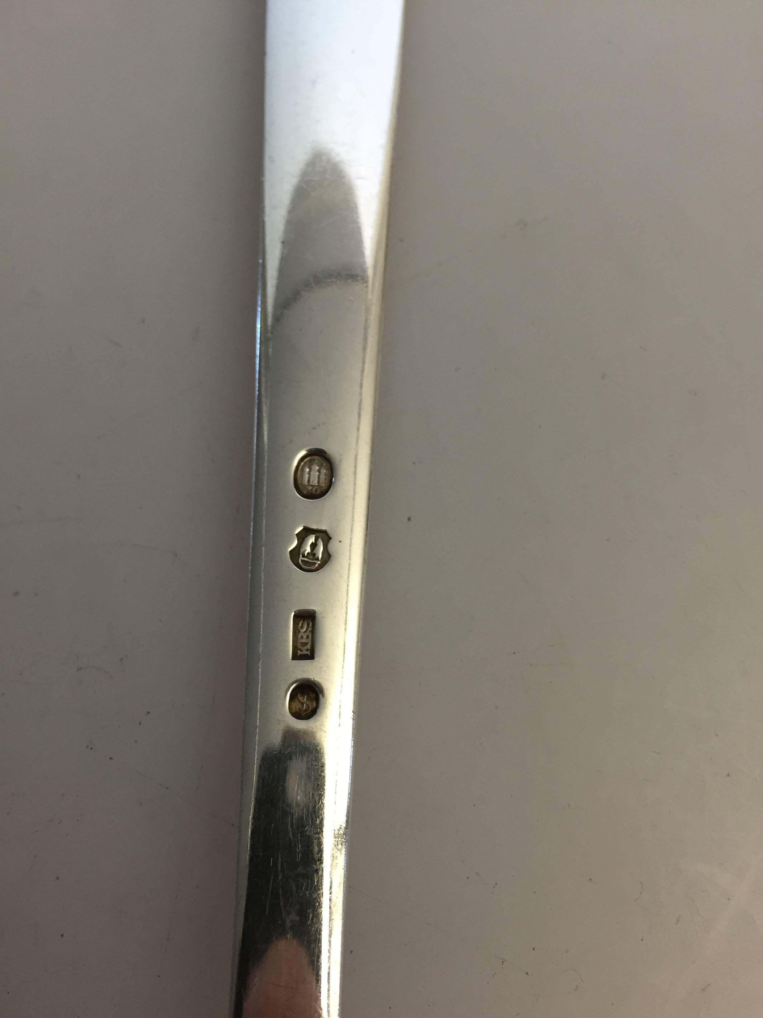 Kay Bojesen Large Silver Meat Fork from 1930 In Excellent Condition For Sale In Copenhagen, DK