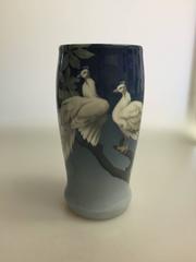 Rare Bing & Grondahl Vase with Peacocks