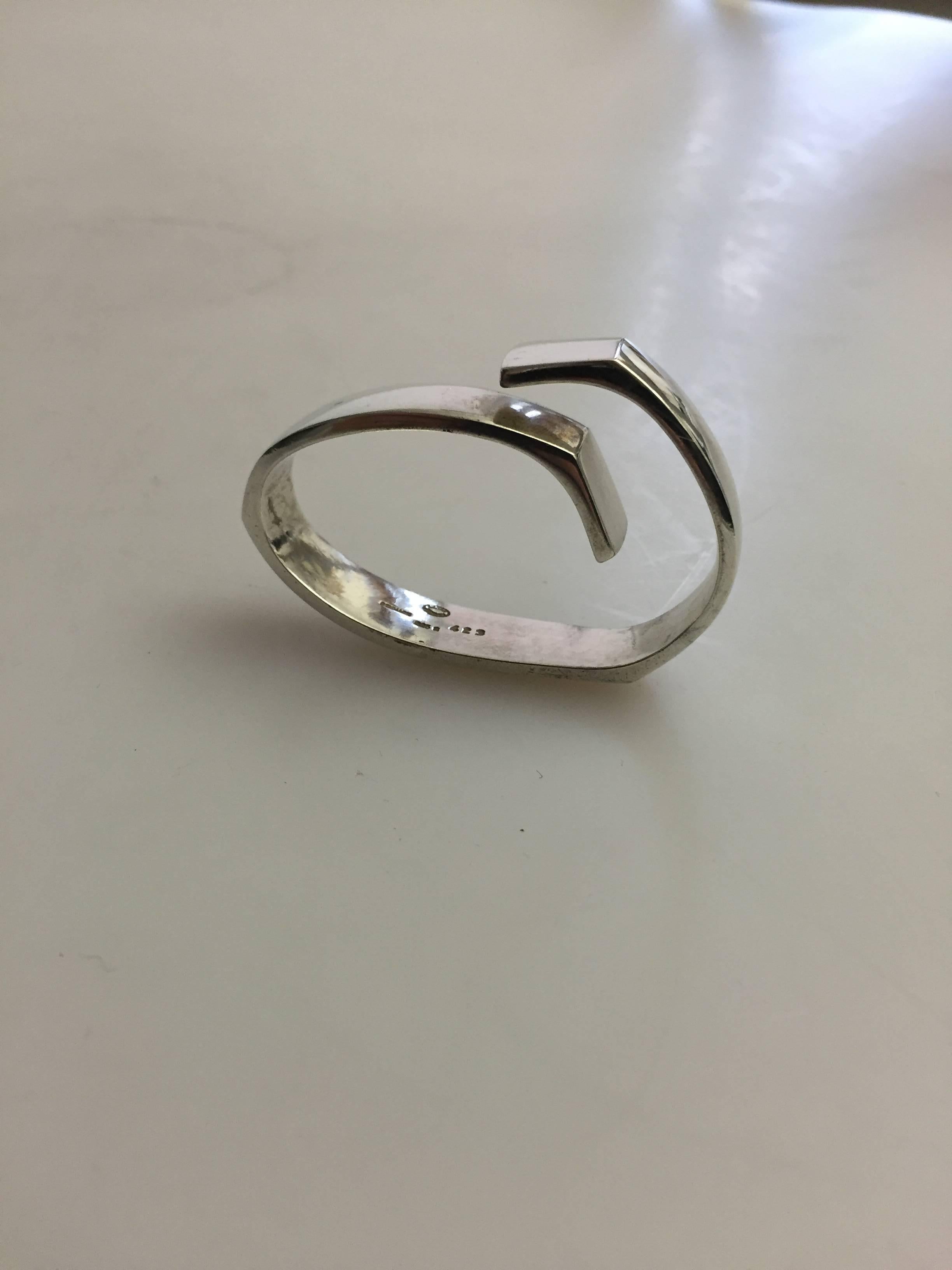 Danish Georg Jensen Sterling Silver Napkin Ring For Sale