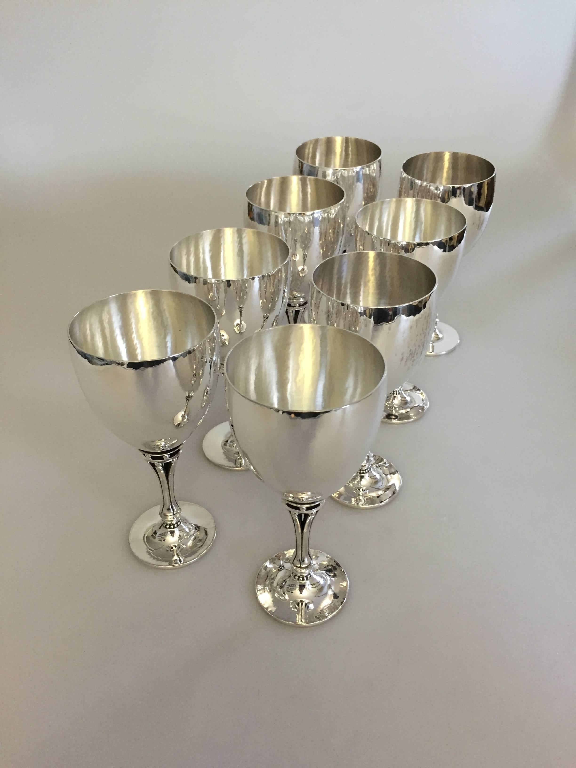 sterling silver wine glasses