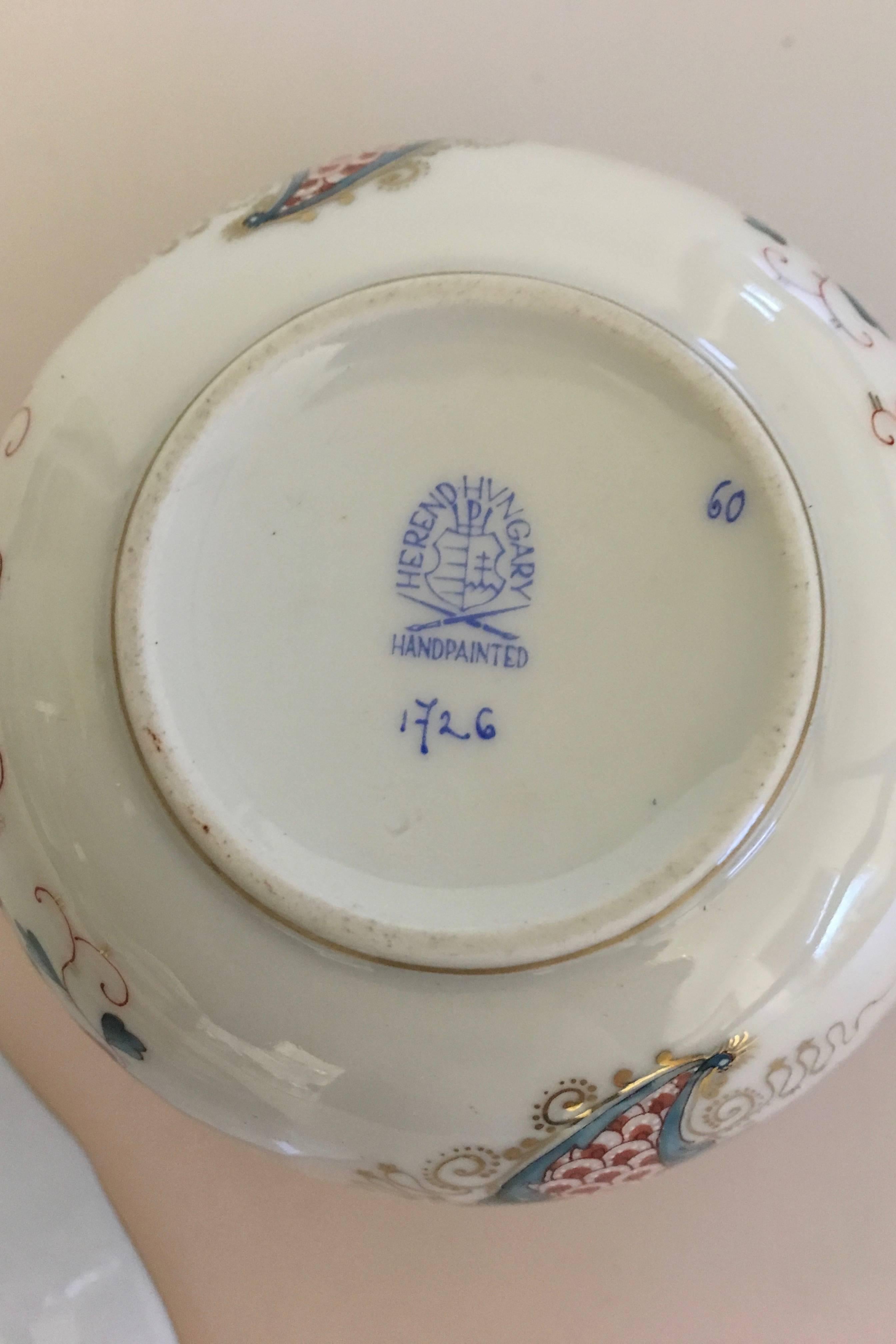 20th Century Herend Cornucopia 'TCA' Tea Cup and Saucer #1726