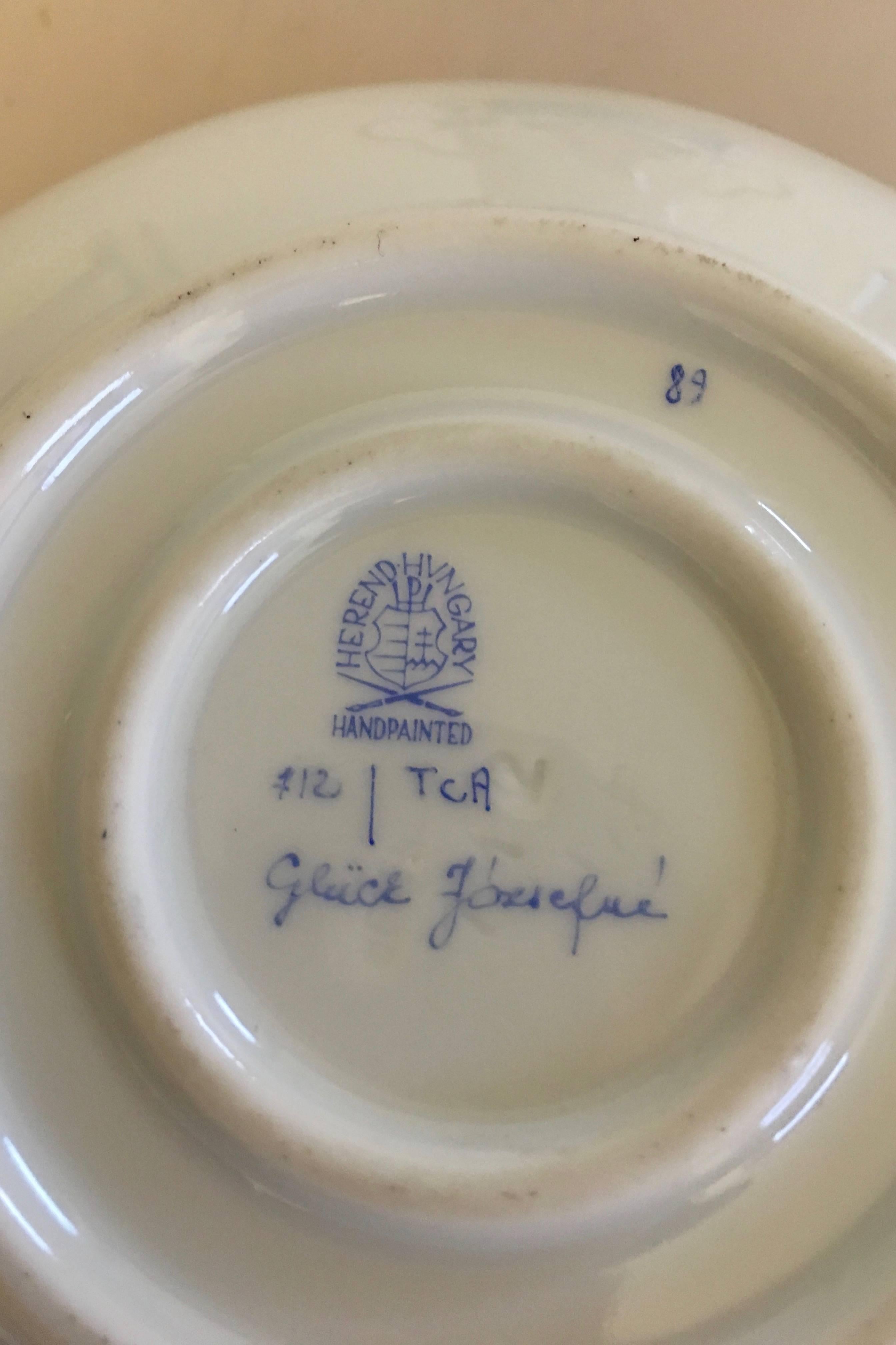 Herend Cornucopia TCA Chocolate Cup and Saucer 712 In Excellent Condition For Sale In Copenhagen, DK