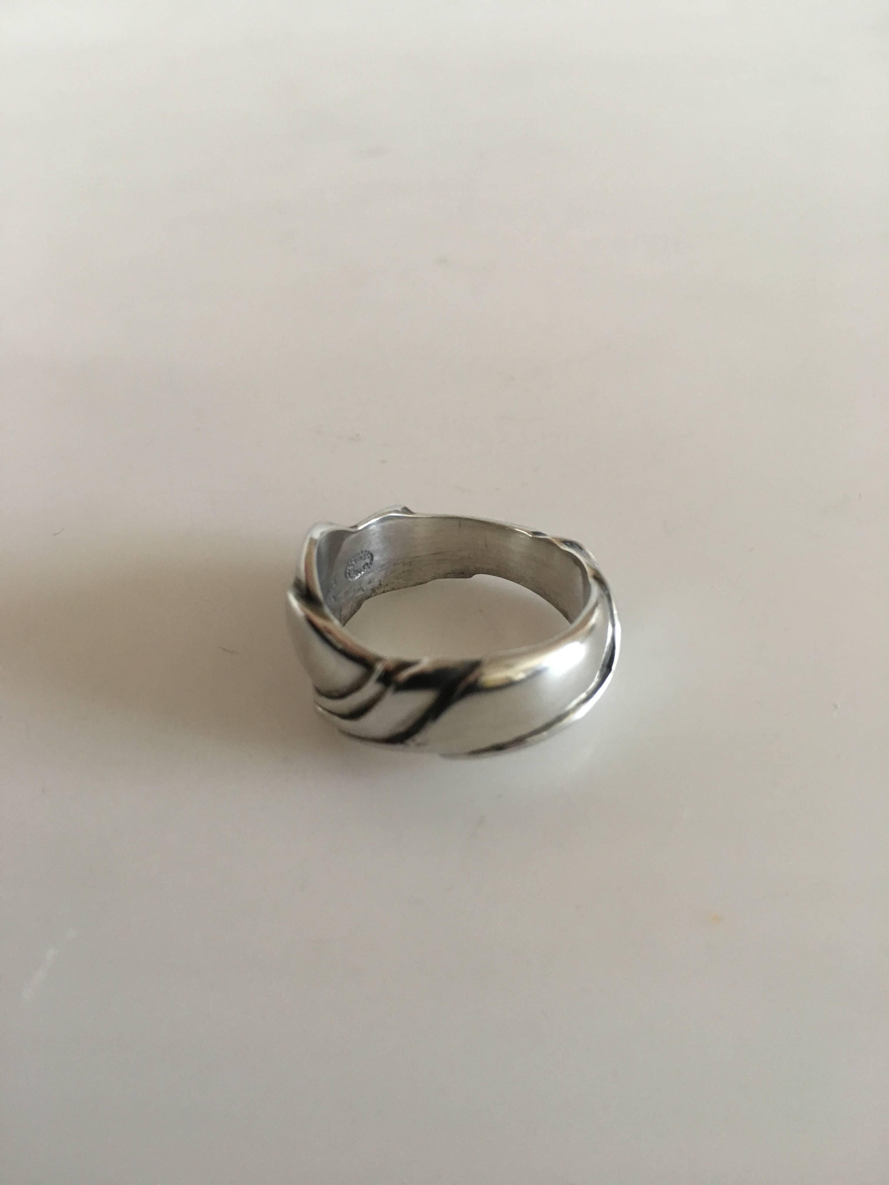 Modern Georg Jensen Sterling Silver Ole Kortzau Ring