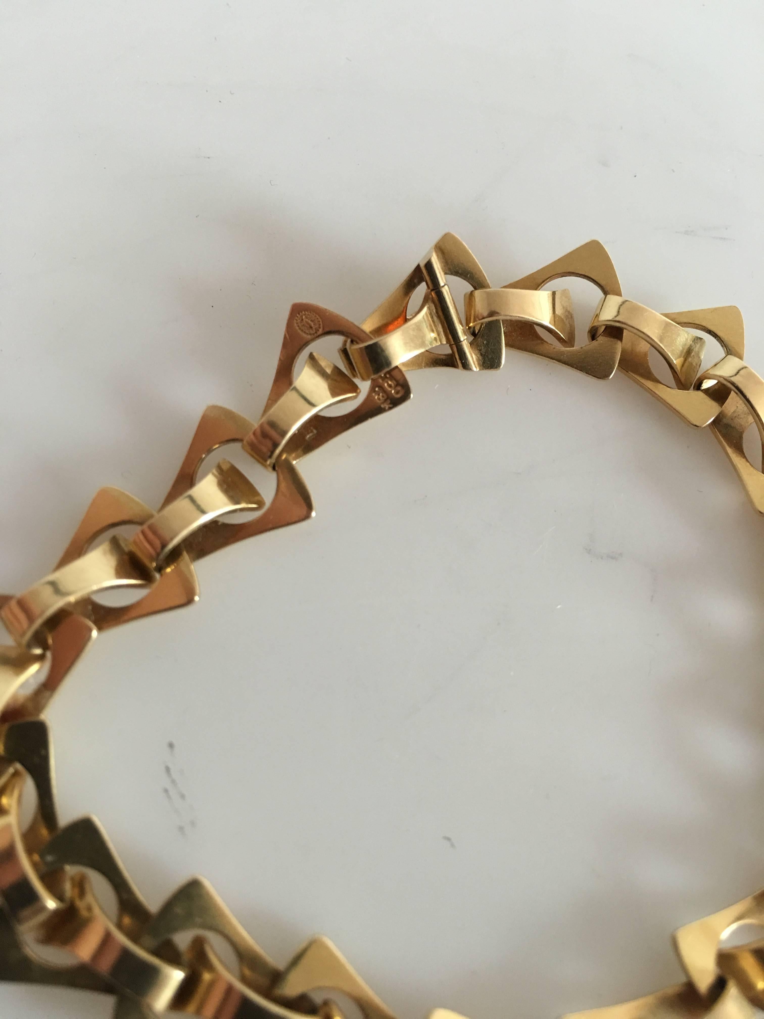 Georg Jensen 18-Karat gold bracelet #1147. From after 1945. 19 cm (7 31/64