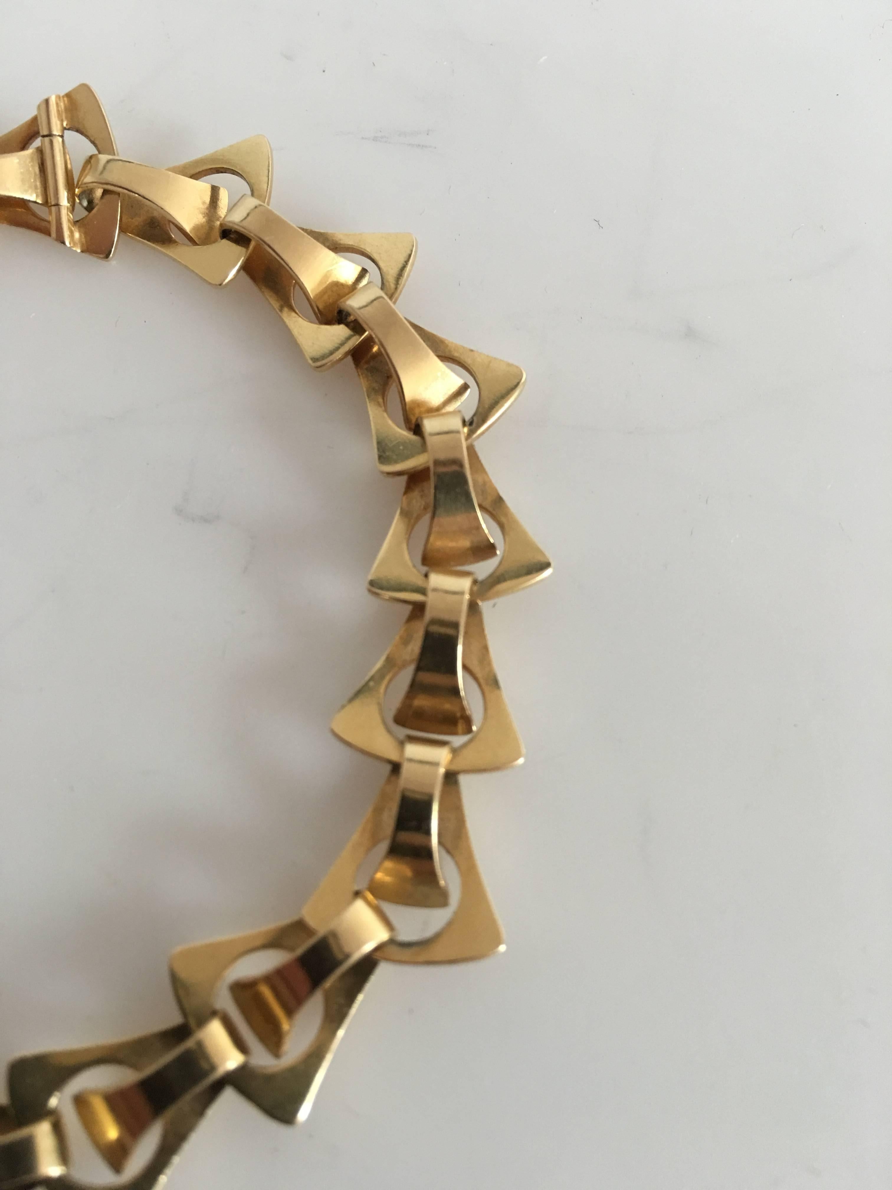 Danish Georg Jensen 18-Karat Gold Bracelet #1147