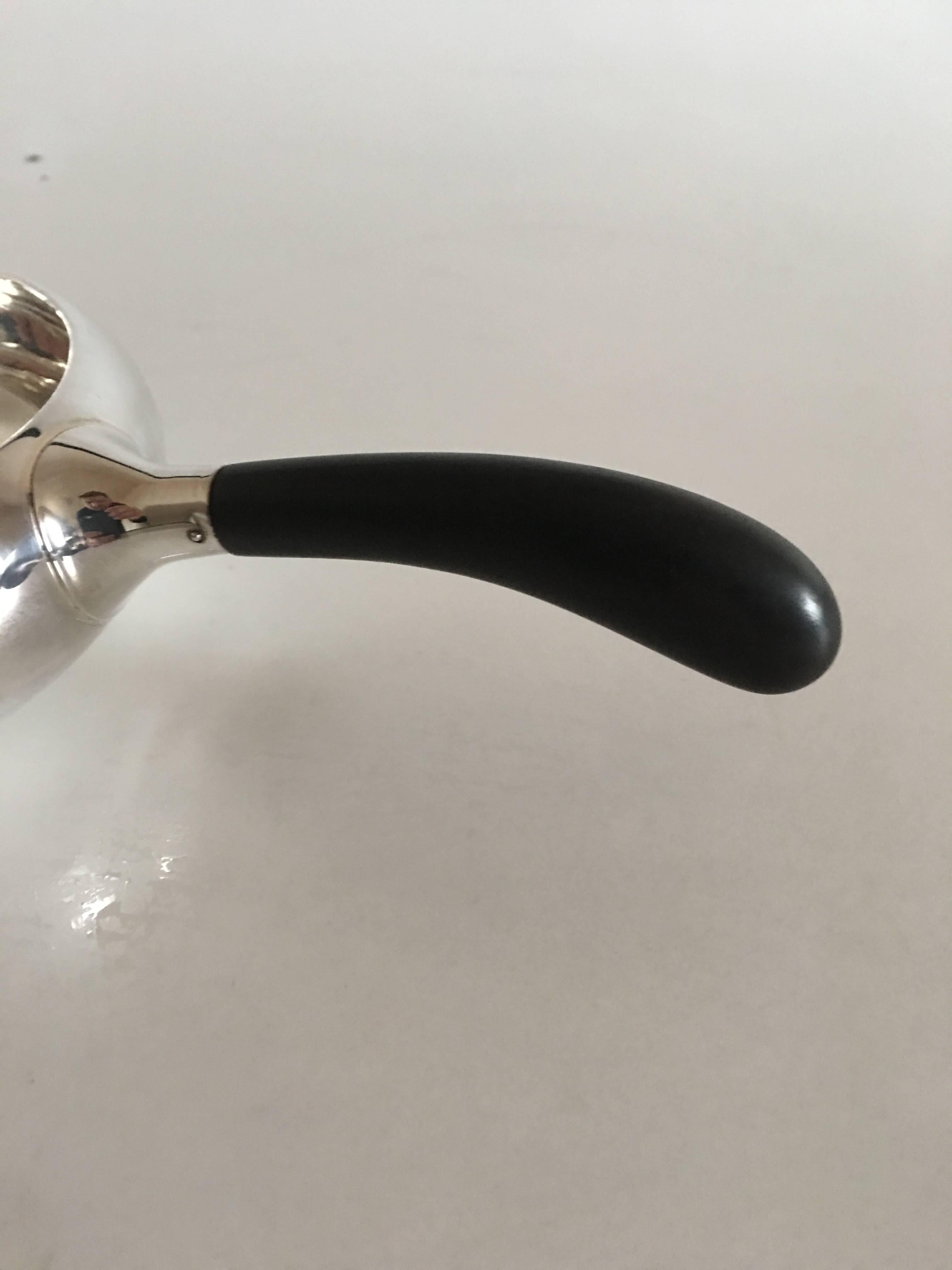 20th Century Svend Toxværd Silver Sauce Bowl with Wooden Handle For Sale