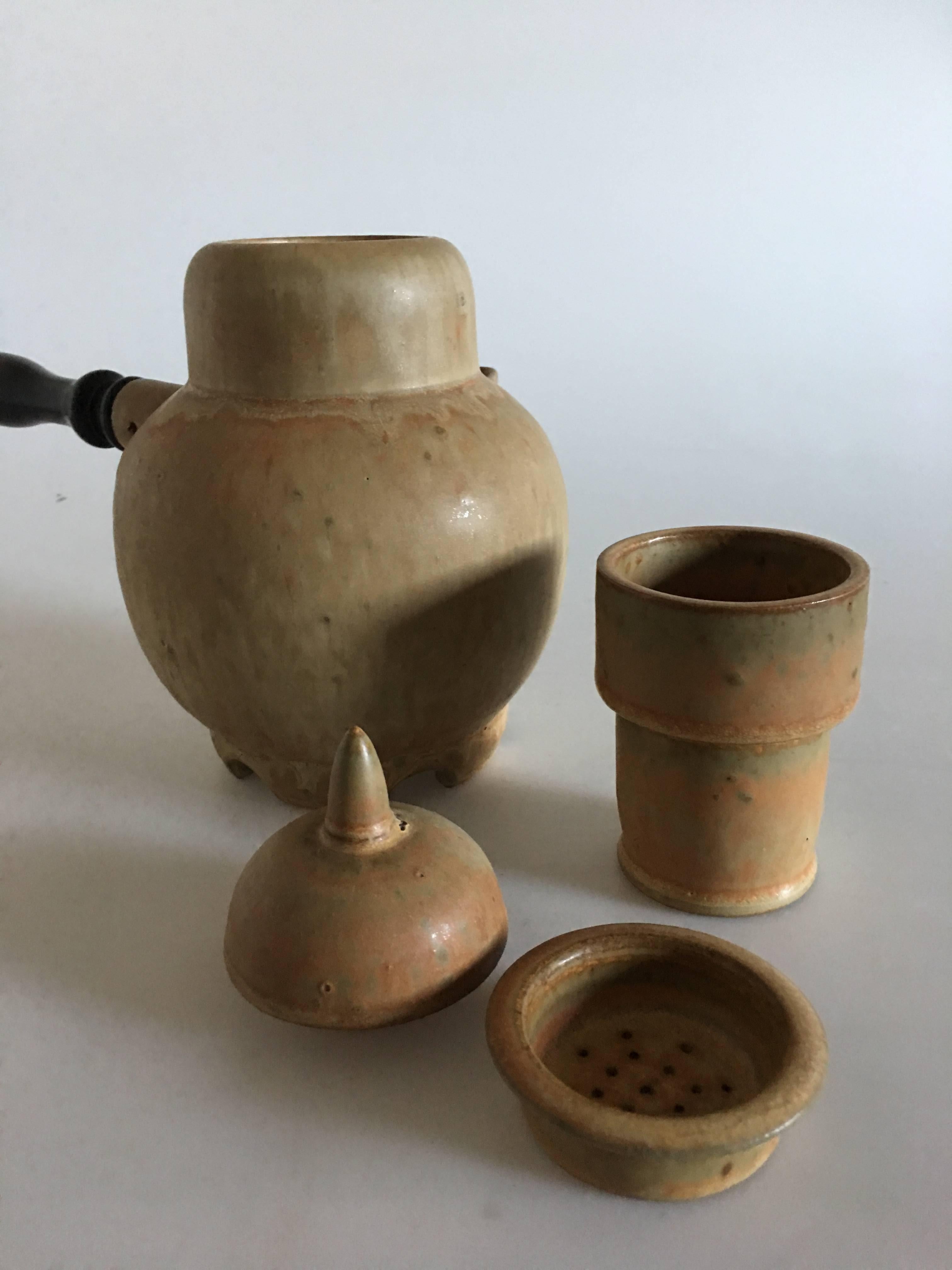 Ceramic Royal Copenhagen Unique Stoneware Coffee Makerpot by Patrick Nordstrøm