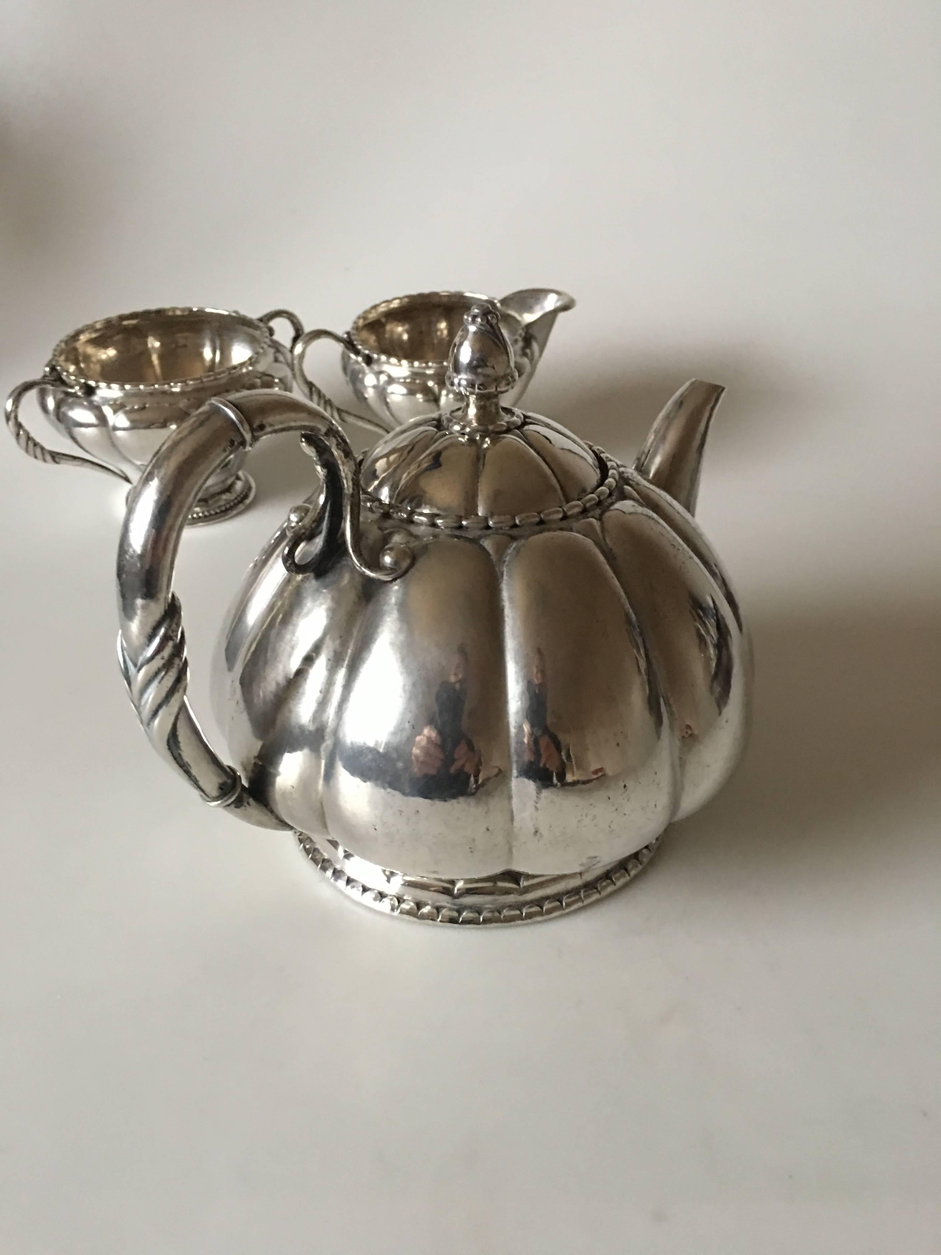 sterling silver tea set markings