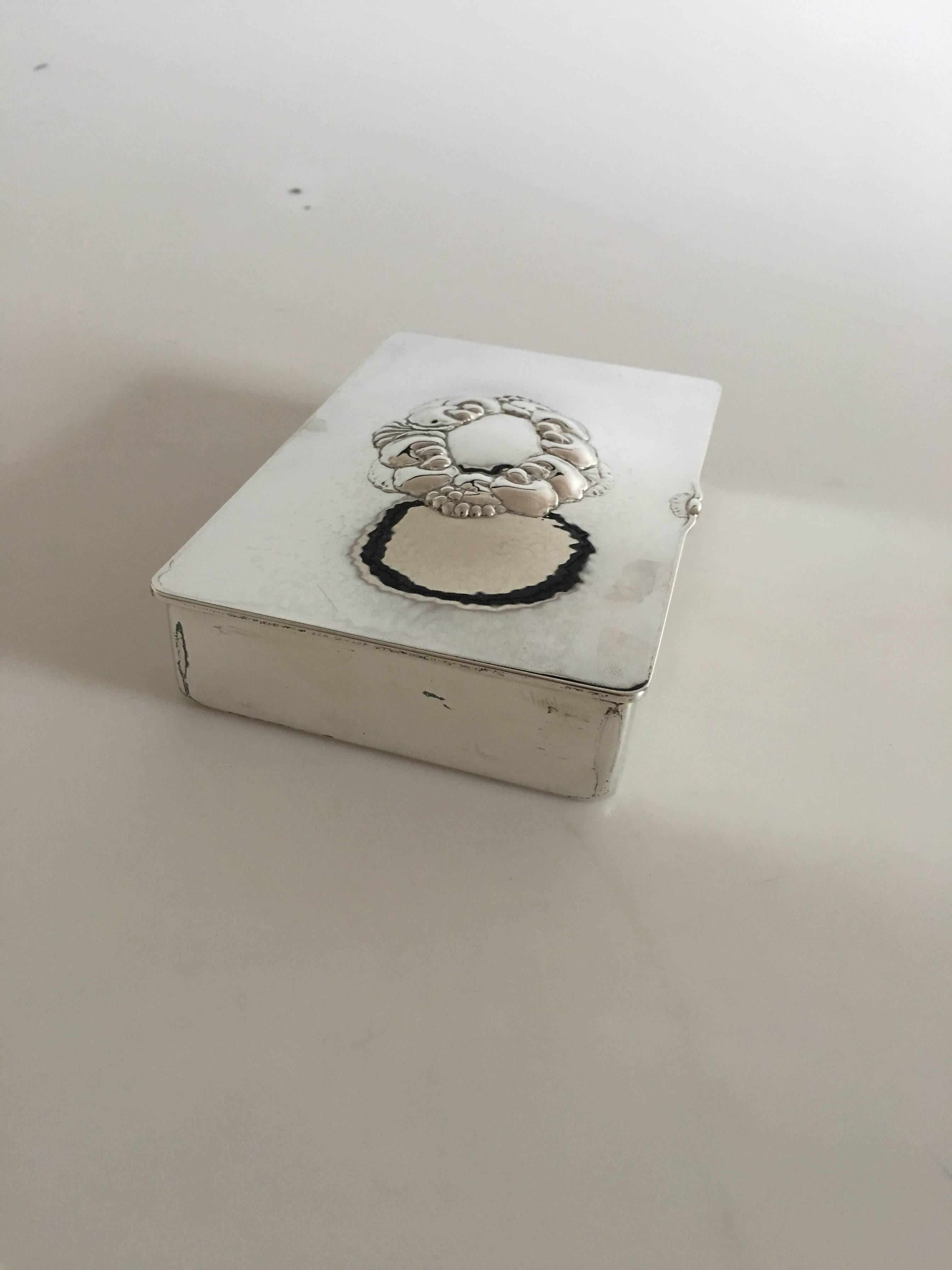 Georg Jensen Sterling Silver Box or Cigarette Box #507A For Sale 1