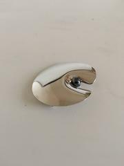 Georg Jensen Sterling Silver Nanna Ditzel Brooch with Hematite Stone