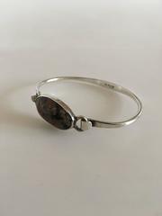 Niels Erik From Sterling Silver Bracelet with Stone Ornament