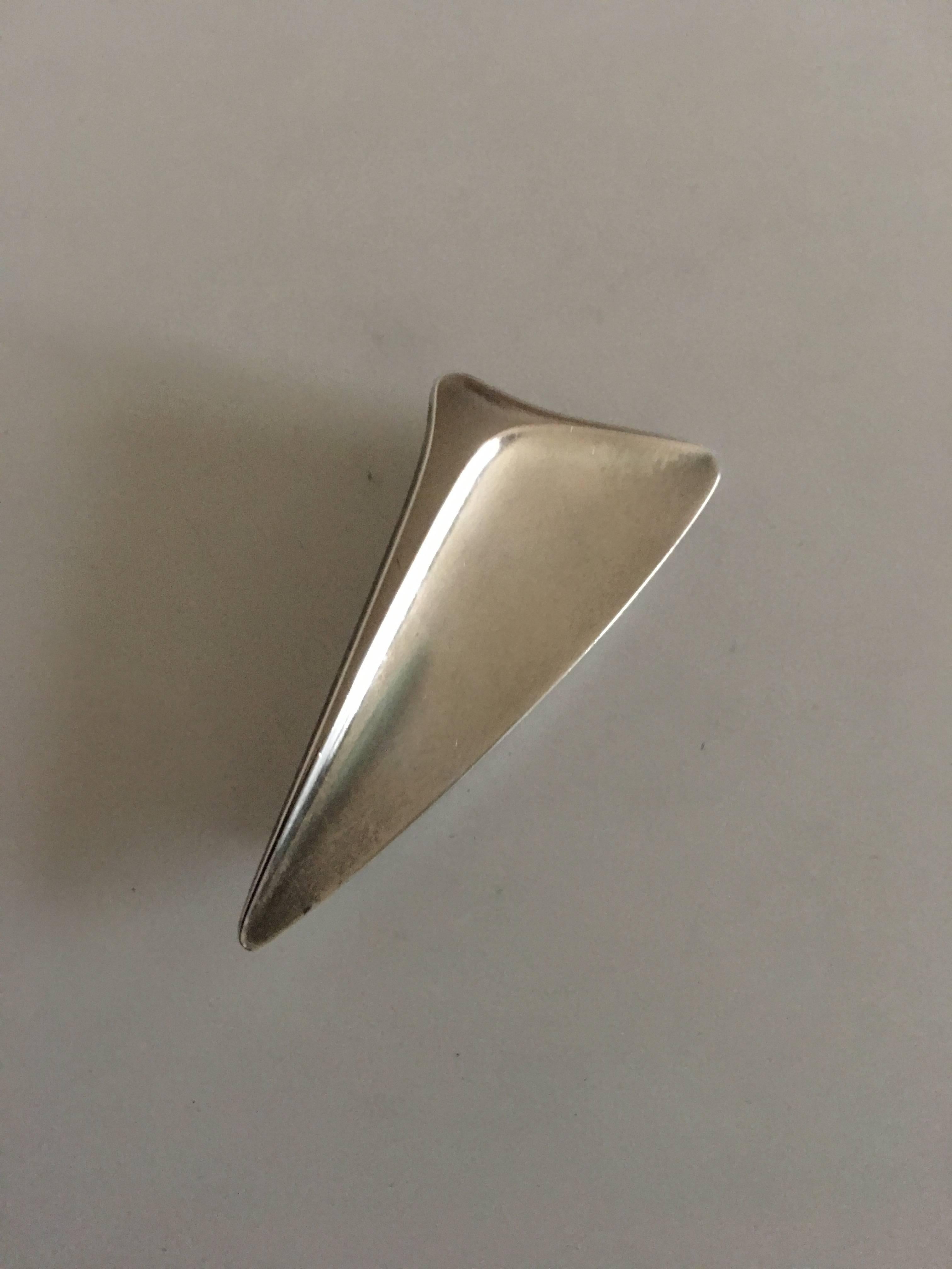 Modern Georg Jensen Sterling Silver Henning Koppel Brooch #327