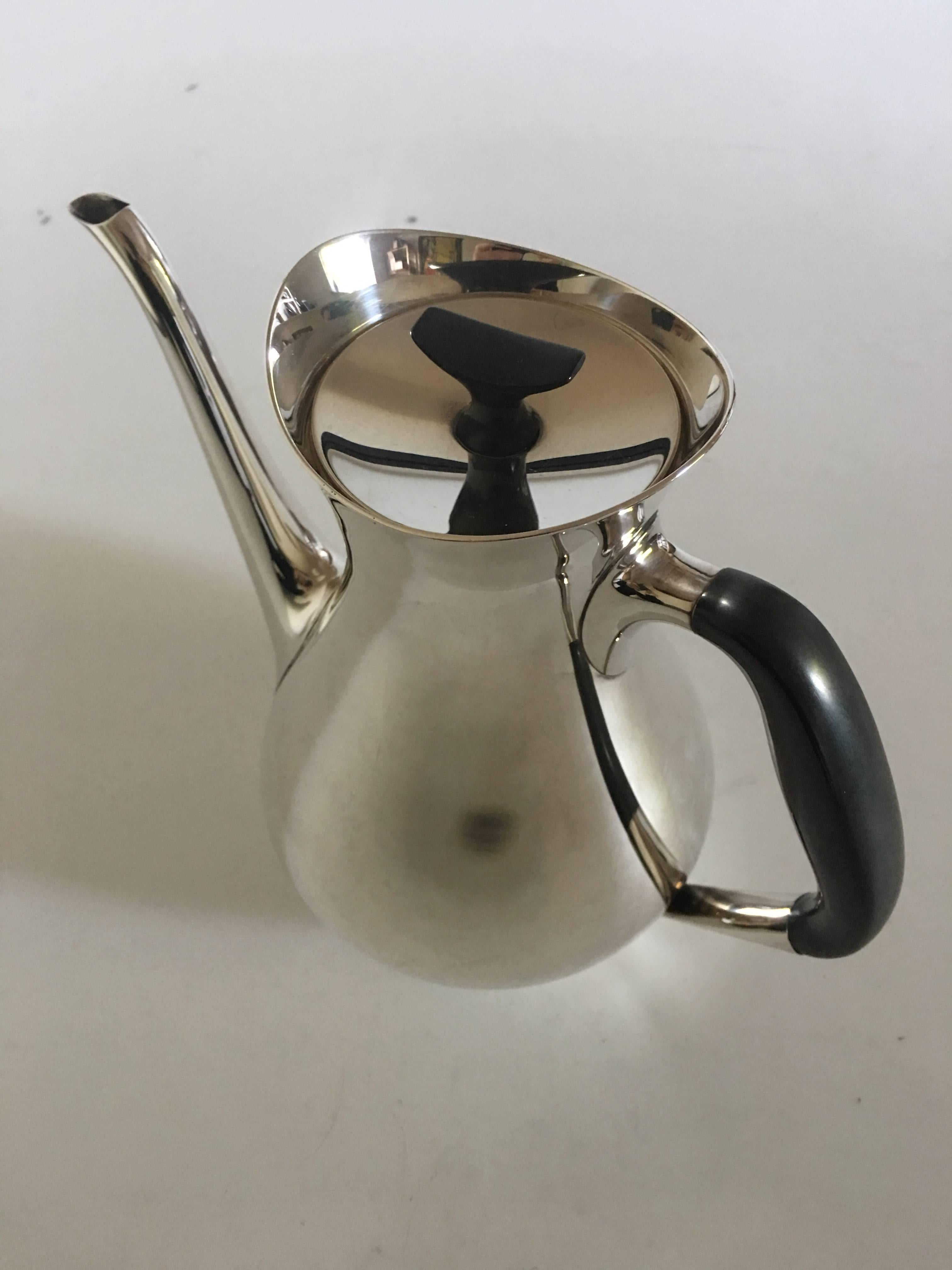 Scandinavian Modern Cohr H.P. Jacobsen Coffee Pot in Sterling Silver For Sale