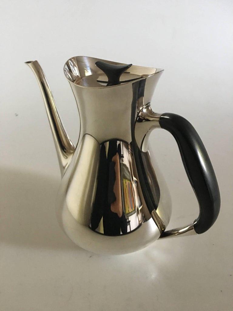 Danish Cohr H.P. Jacobsen Coffee Pot in Sterling Silver For Sale
