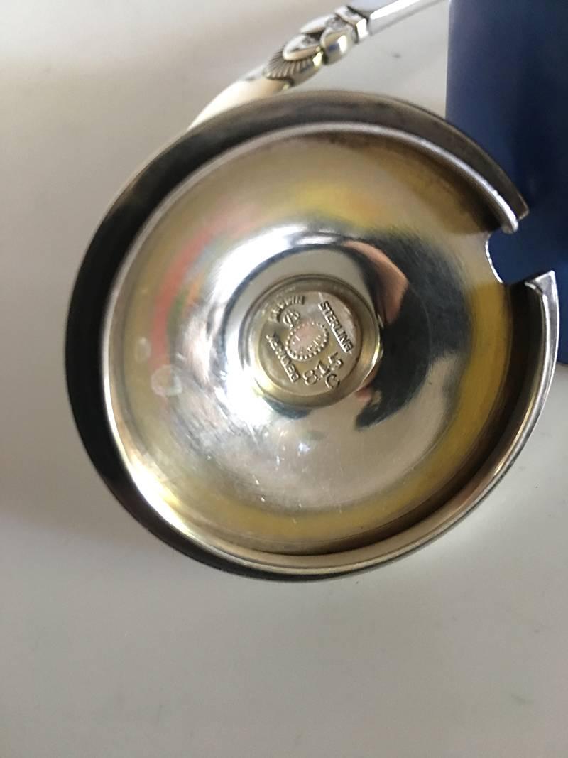Mid-20th Century Georg Jensen / Royal Copenhagen Mustard Jar No. 8073 with Cactus Lid No. 815C