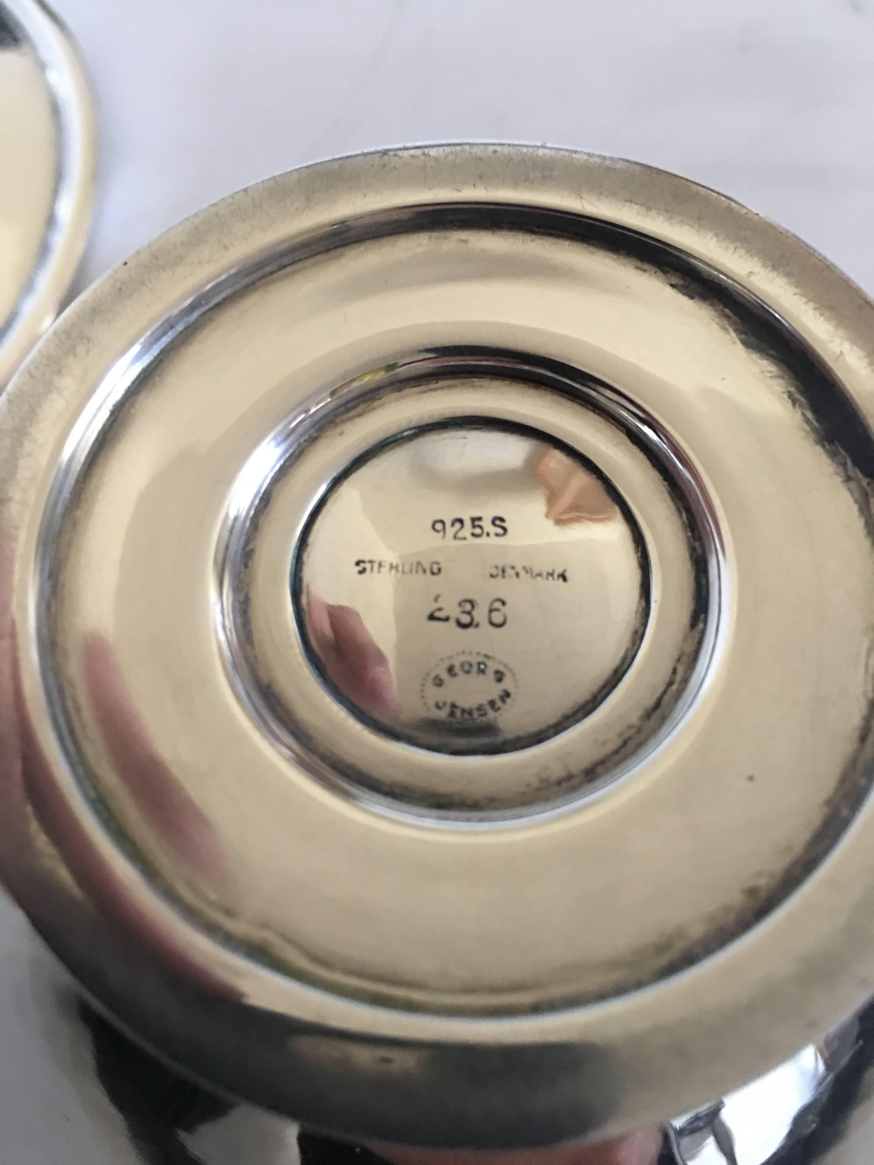 Danish Georg Jensen Sterling Silver Lidded Bowl No. 236 For Sale