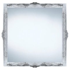 Contemporary Wall Mirror Clear Resine Baroque Frame