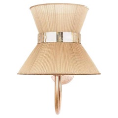 Staffa da parete "Tiffany" 23 Seta d'oro, ottone anticato, vetro argentato