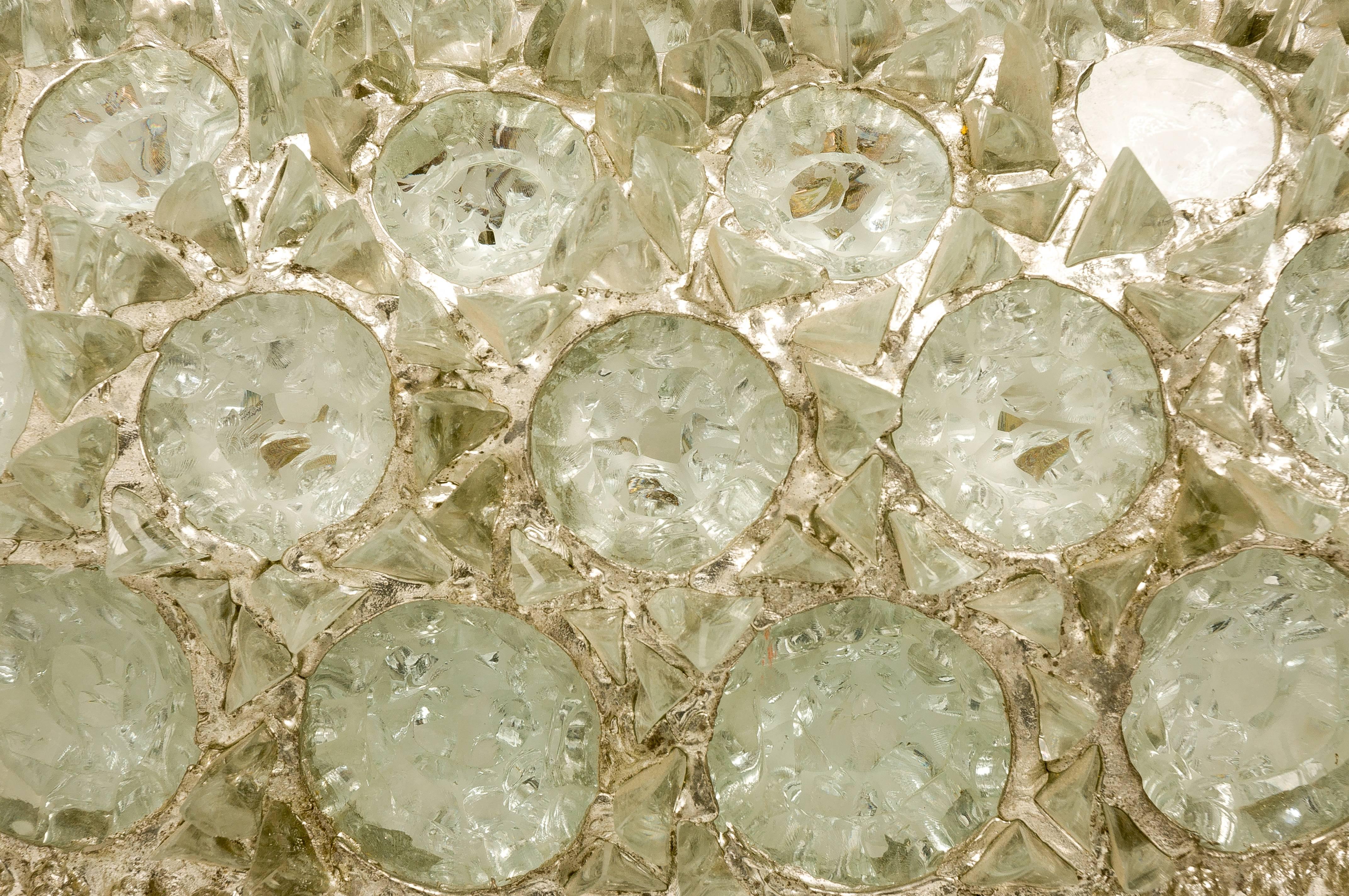 Sea Star Crystal Jewel Wall Sconce Silver Metal Clear Crystal Stone 3