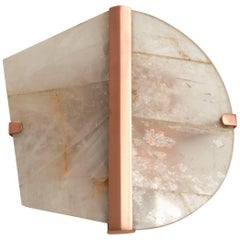 “Twobe” Wall Lamp in copper, Rock Crystal, led light, handmade in tuscany italy