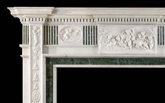 Fine Statuary Marble Edwardian Chimneypiece in the Georgian Style