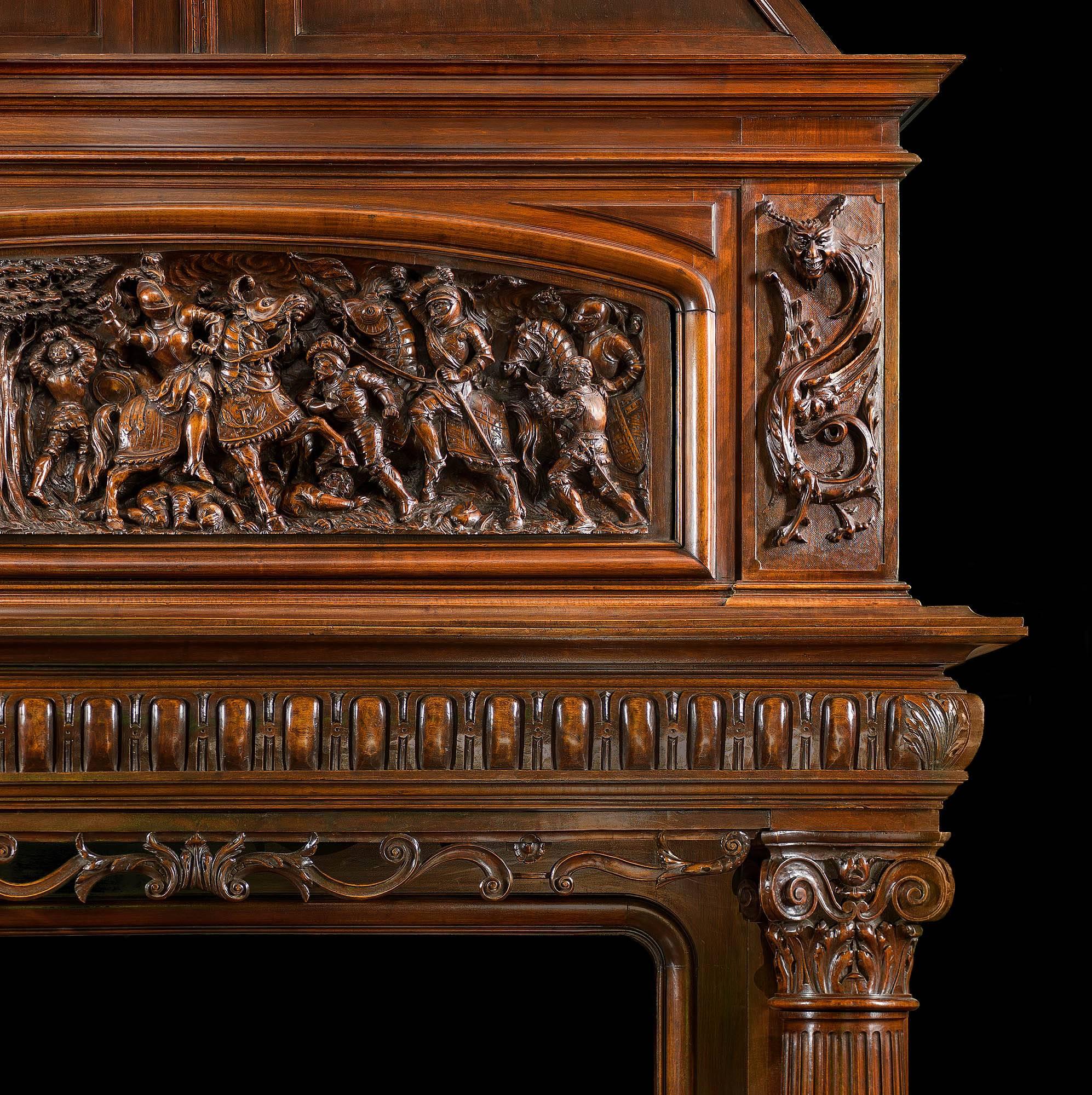 carved fireplace mantels