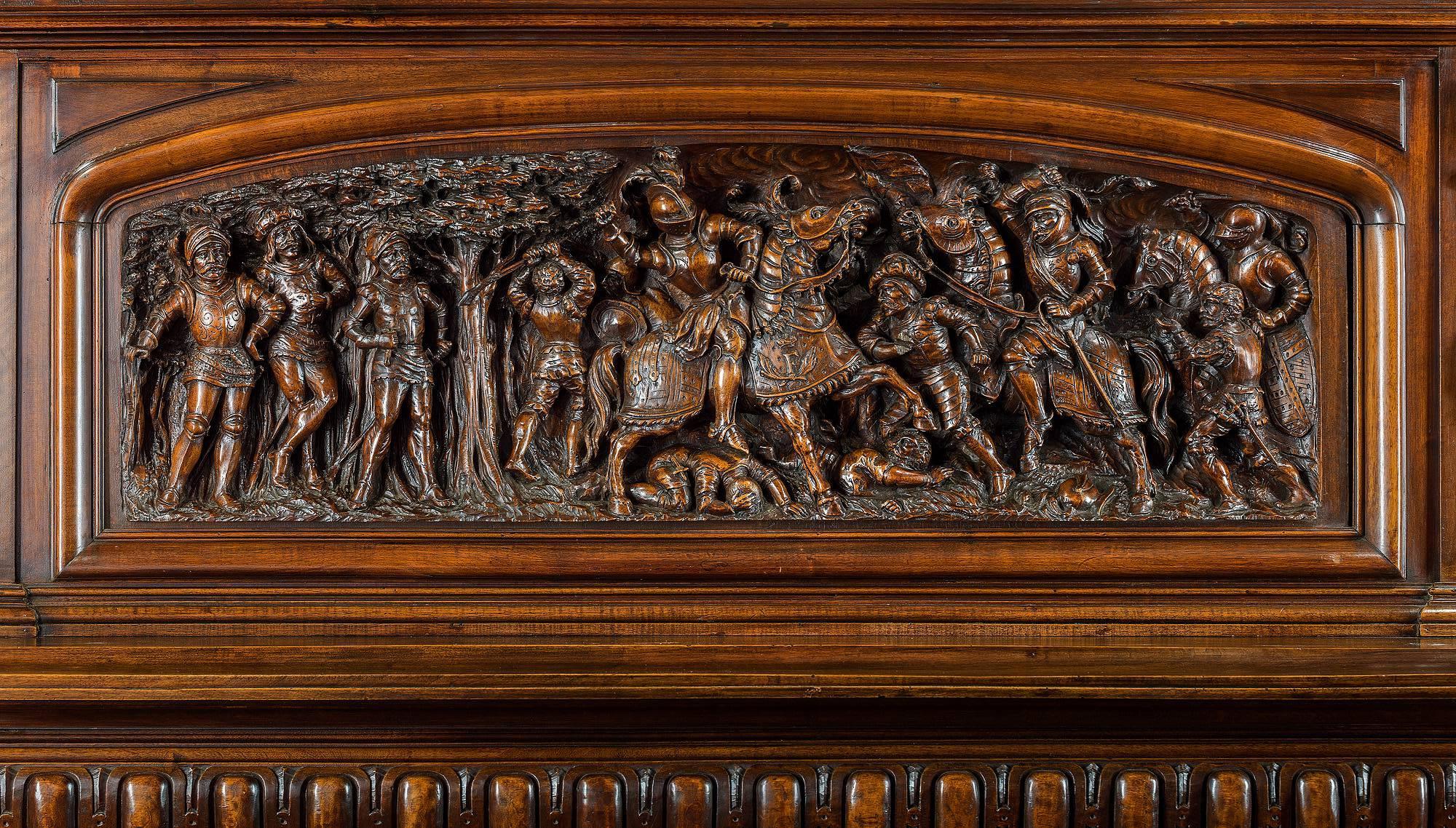 wood carved fireplace mantels