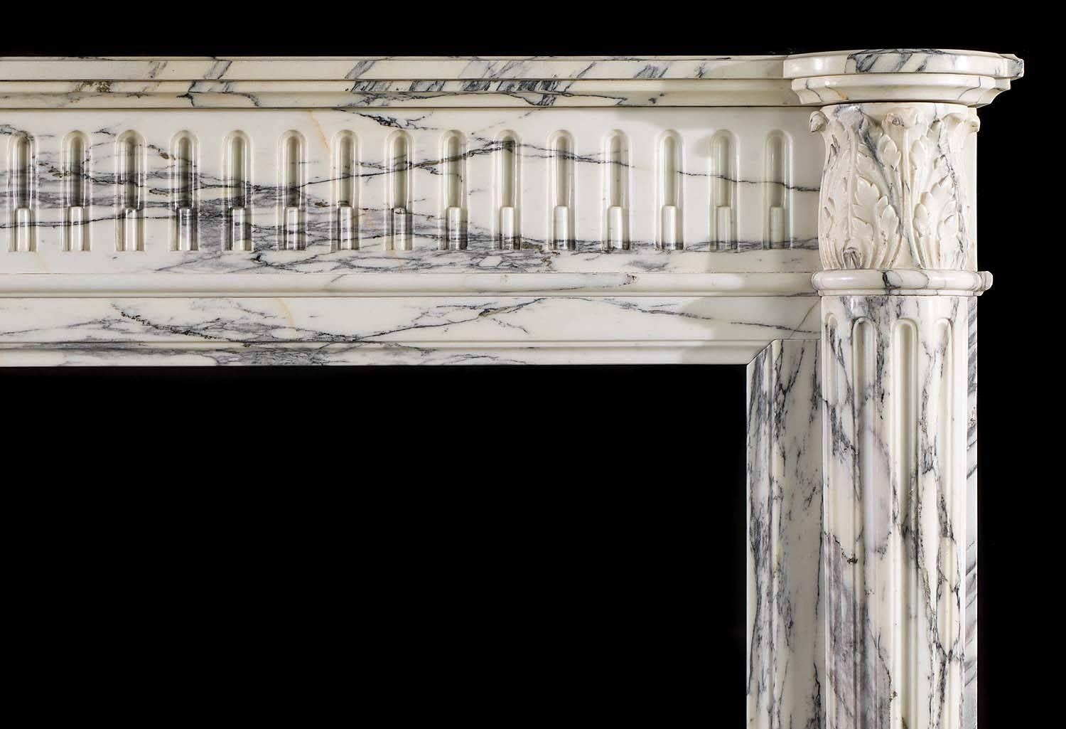 white marble french regency fireplace