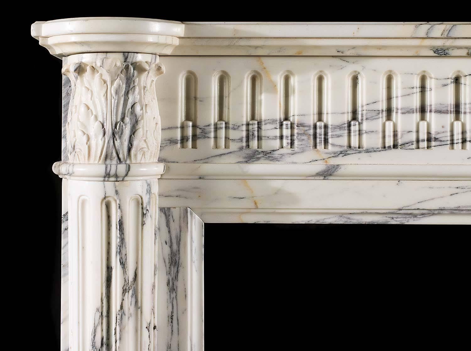 white french regency fireplace