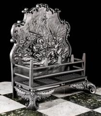 Regency Cast Iron Antique Fireplace Grate, English, circa 1830
