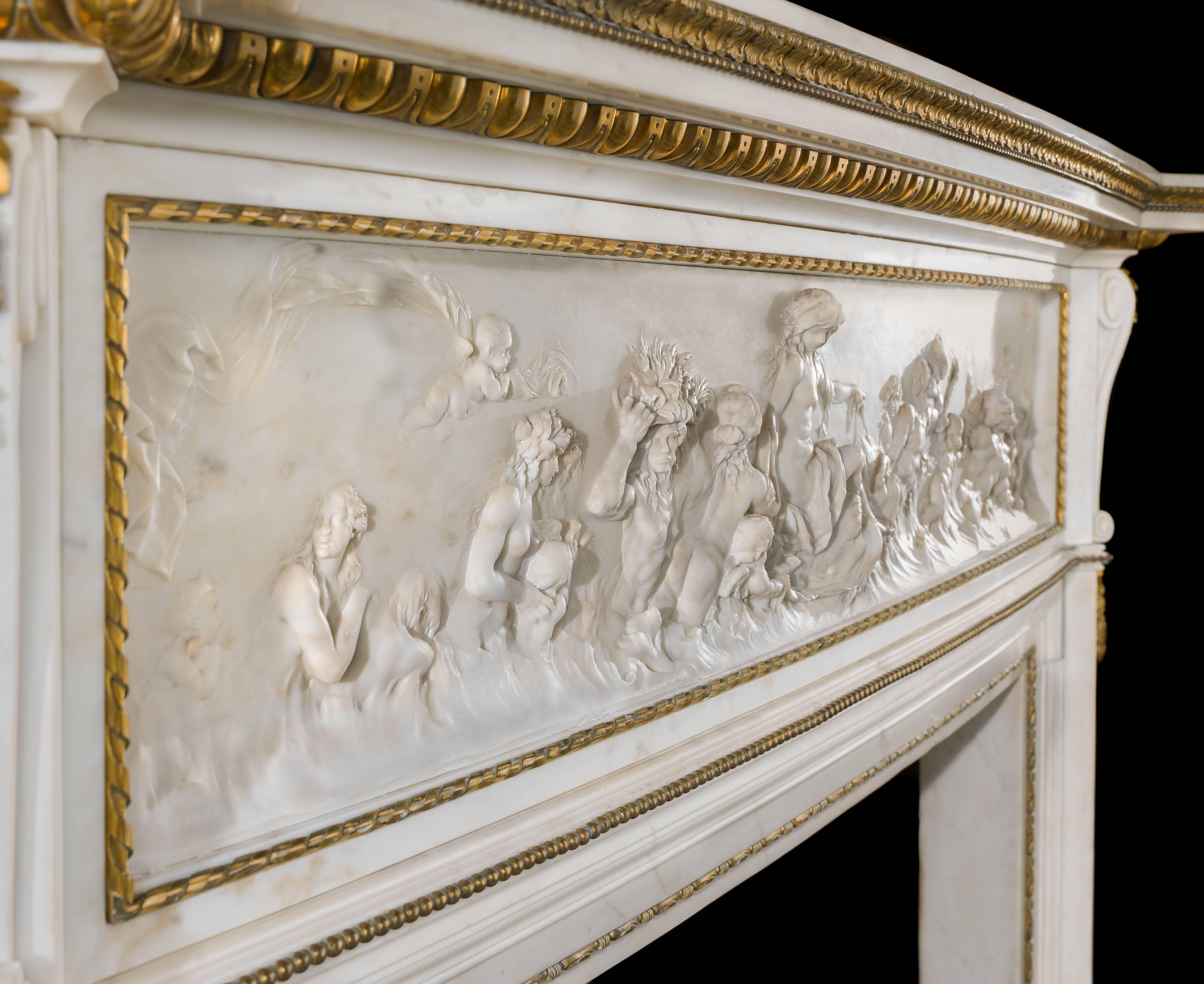 fine napoleon iii portoro marble chimneypiece