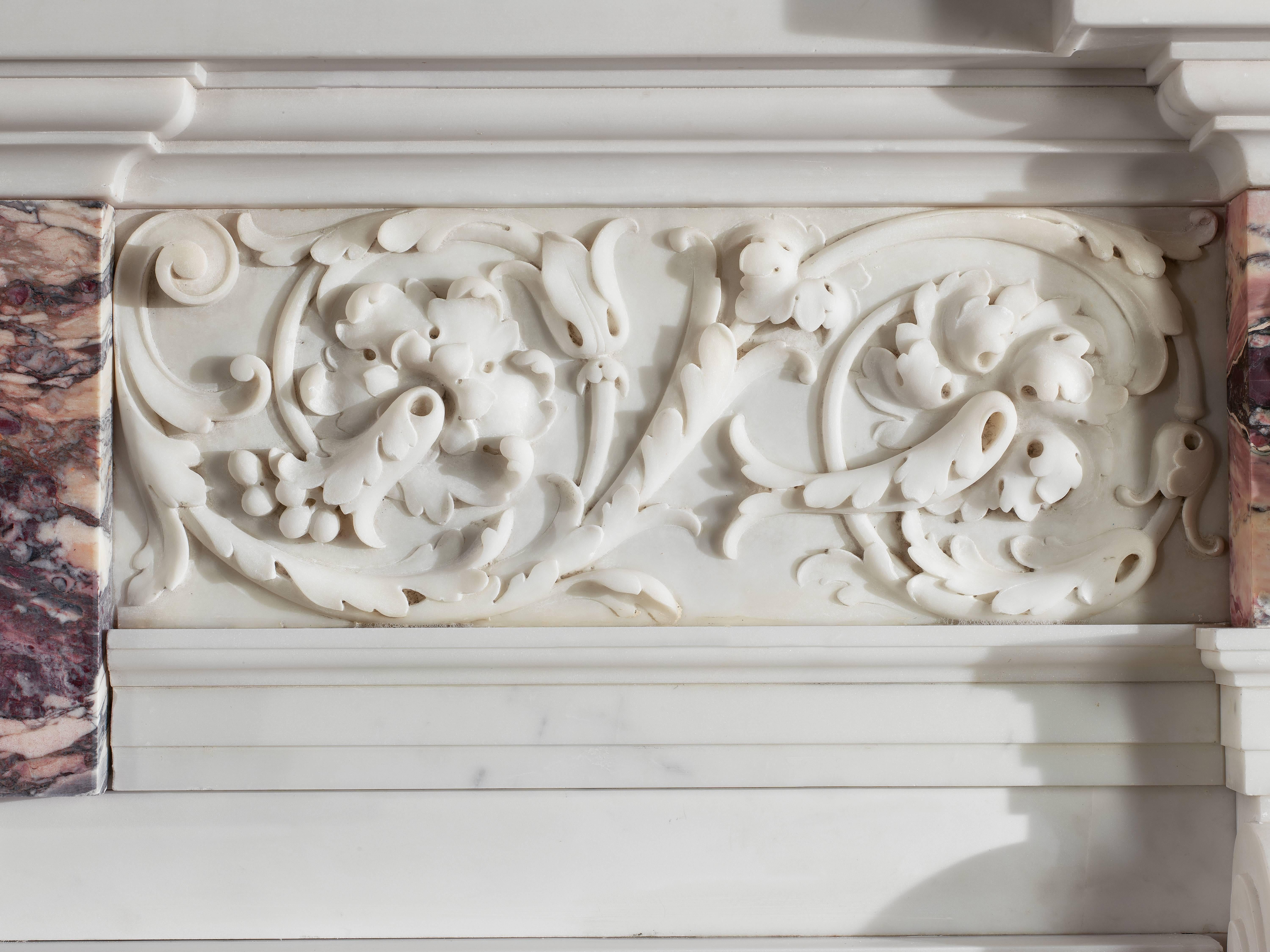palladian white marble chimneypiece