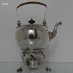 George V Sterling Silver Seven-Piece Tea and Coffee Set Lionel Alfred Crichton