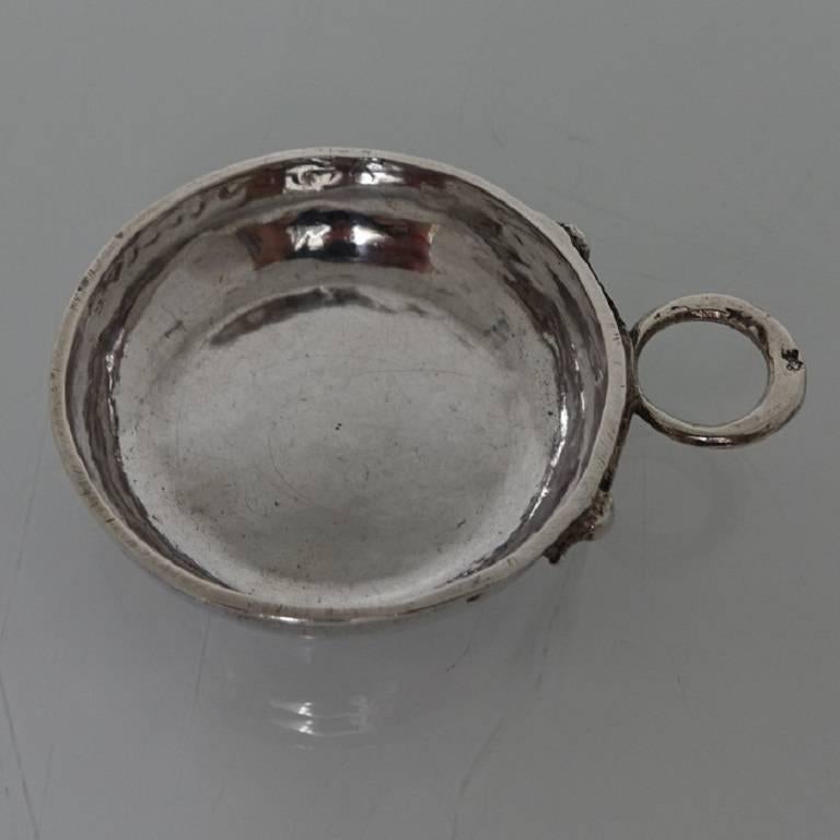 French Antique Silver Wine Taster, Angers Joseph Bedane, circa 1783-1785 For Sale 2