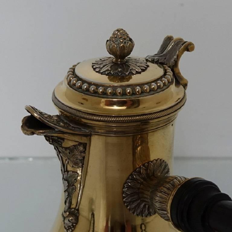 Early 19th Century Antique Silver Gilt French Coffee Pot, circa 1820, LG & Co. In Excellent Condition In 53-64 Chancery Lane, London