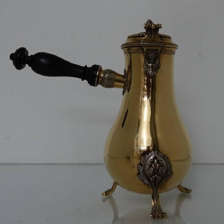 Early 19th Century Antique Silver Gilt French Coffee Pot, circa 1820