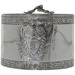 18th Century George III Antique Sterling Silver Tea Caddy William Vincent