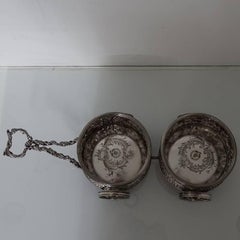 Silver Plated Trolley Coaster, circa 1860, Unmarked