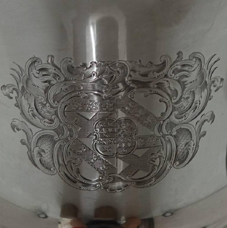 Antique Georgian Sterling Silver Pair of Wine Coolers Birmingham Matthew Boulton For Sale 1