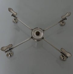 George III Sterling Silver Antique Dish Cross London, 1792, Henry Chawner