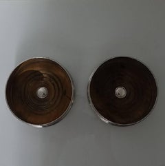 Antique Victorian Plate Wine Coasters, circa 1860, Martin Hall & Co.