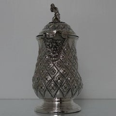 19th Century Antique Silver Plated Victorian Flagon, circa 1865