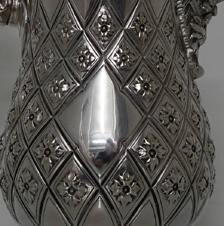 19th Century Antique Silver Plated Victorian Flagon, circa 1865 For Sale 2